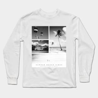 Summer Beach Vibes - Happiness Comes in Waves Long Sleeve T-Shirt